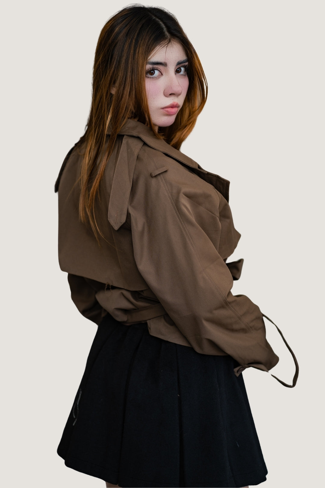 Falda Tableada Polar Negra