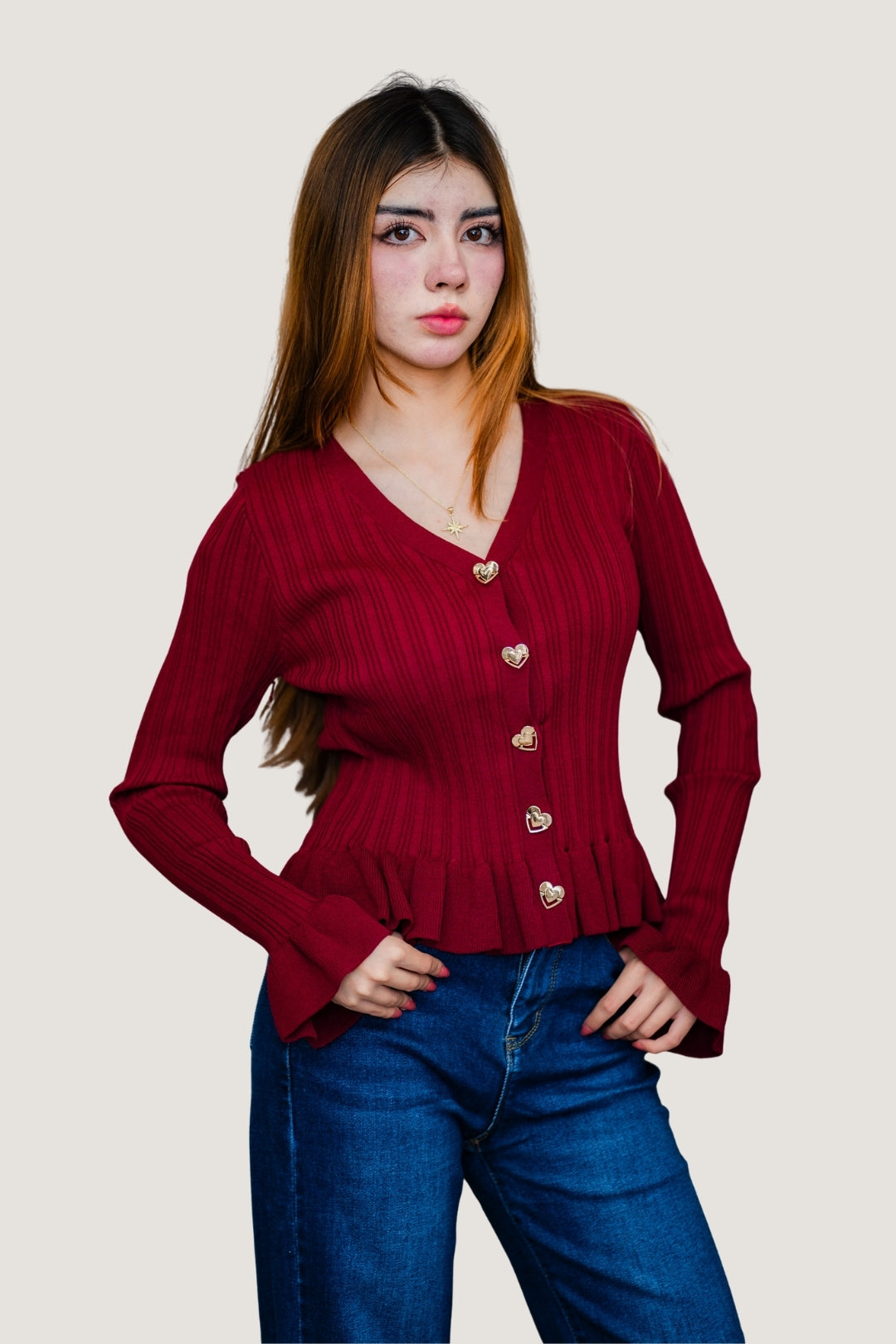 Jeans Boyfriend Fit Liso | Mezclilla Azul Oscura