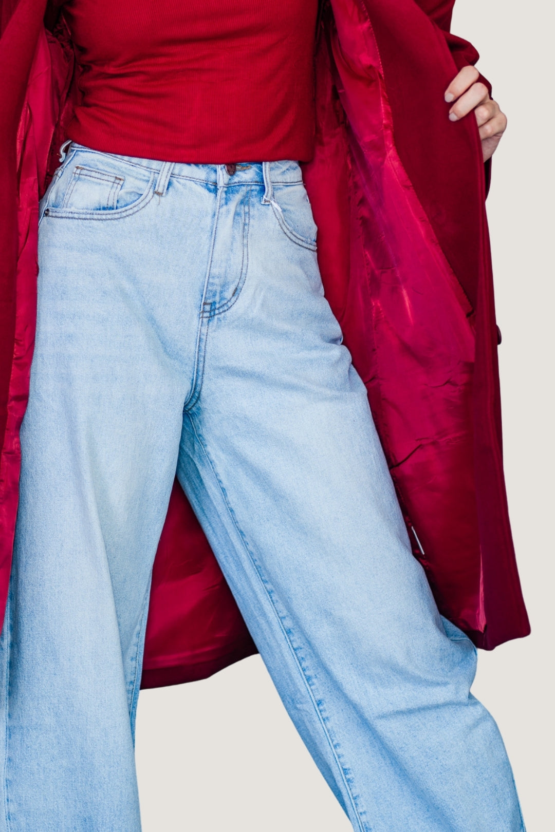 Jeans Balloon Fit Liso | Mezclilla