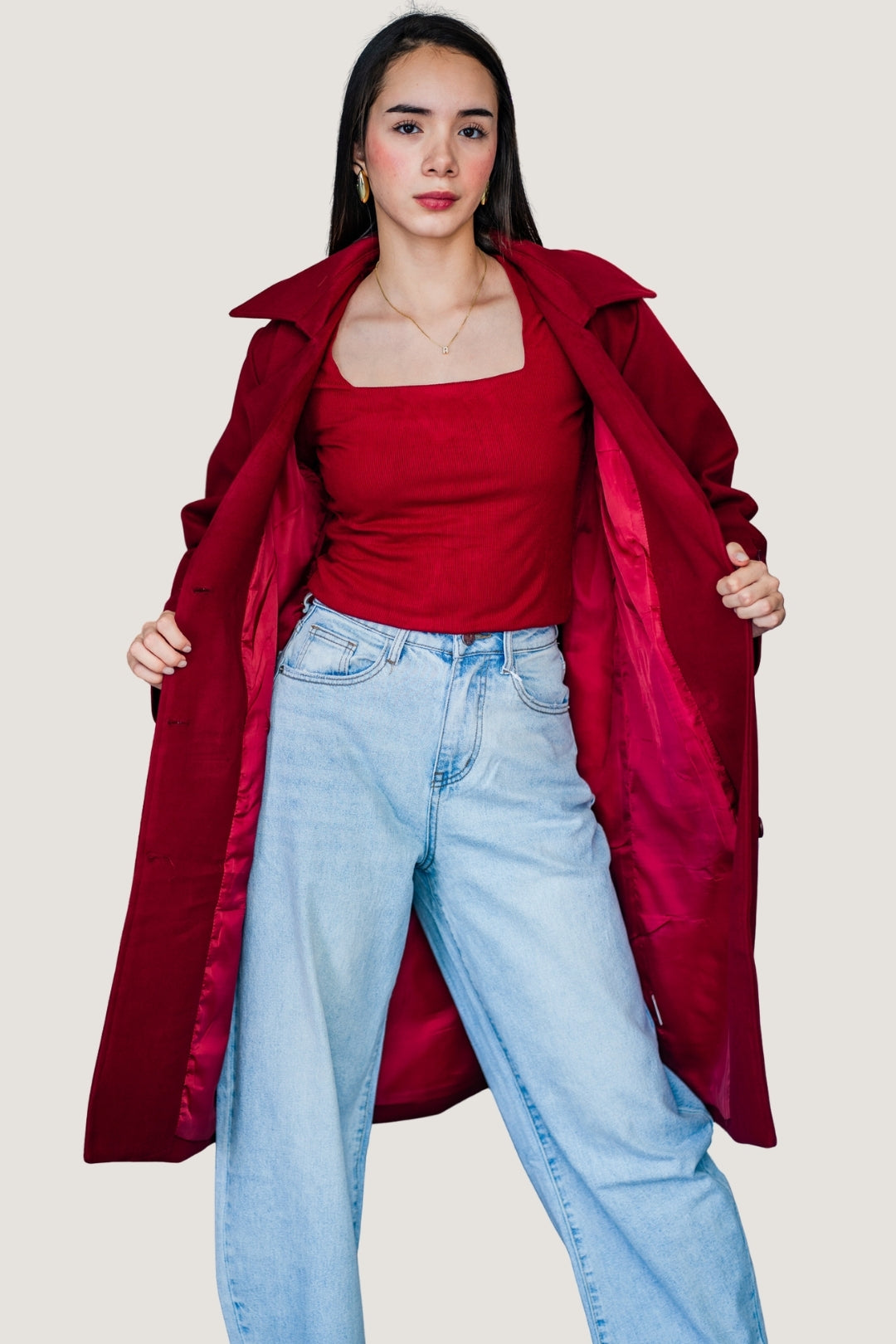 Jeans Balloon Fit Liso | Mezclilla