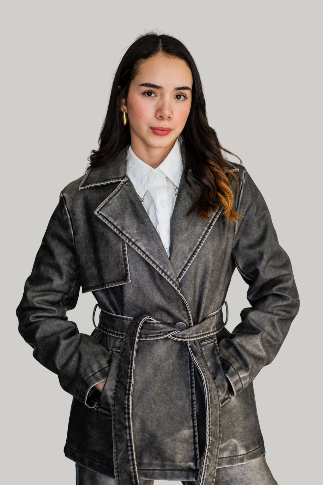 Chamarra Trench Vinipiel