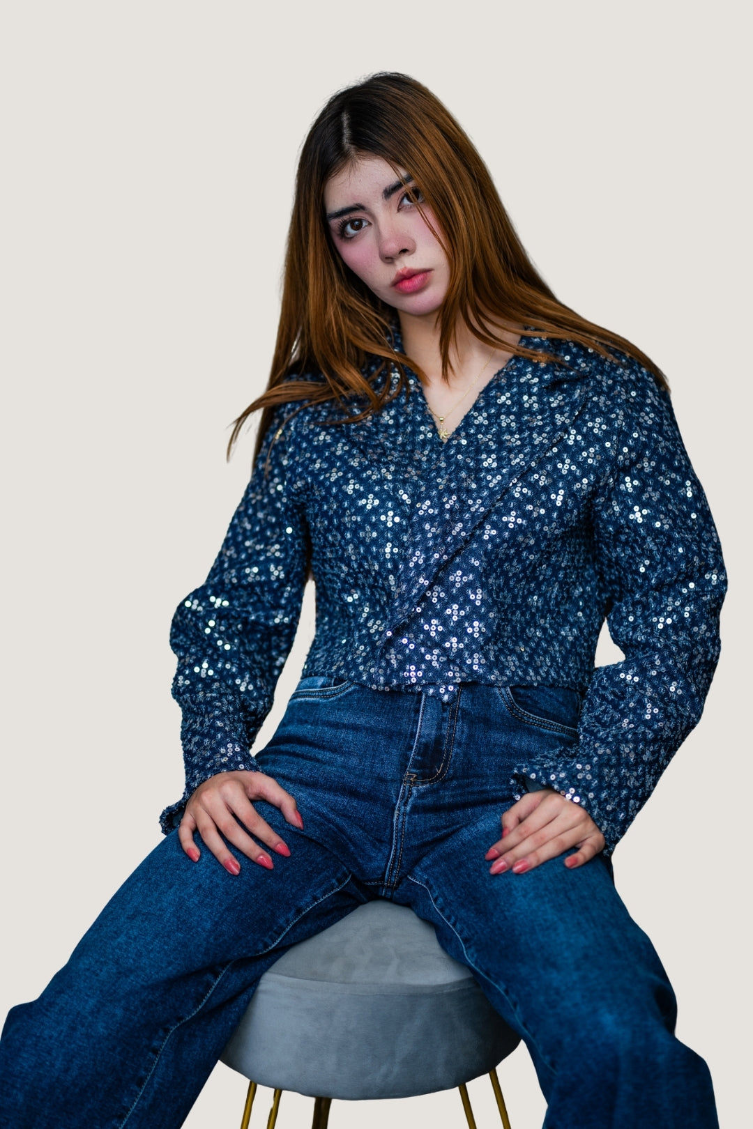 Jeans Balloon Fit Liso | Mezclilla Midnight Blue Clásico