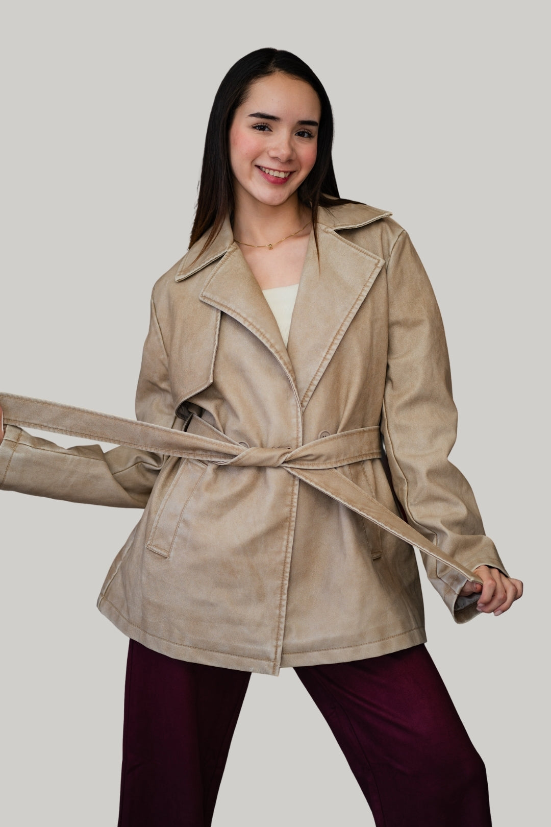 Chamarra Trench Vinipiel