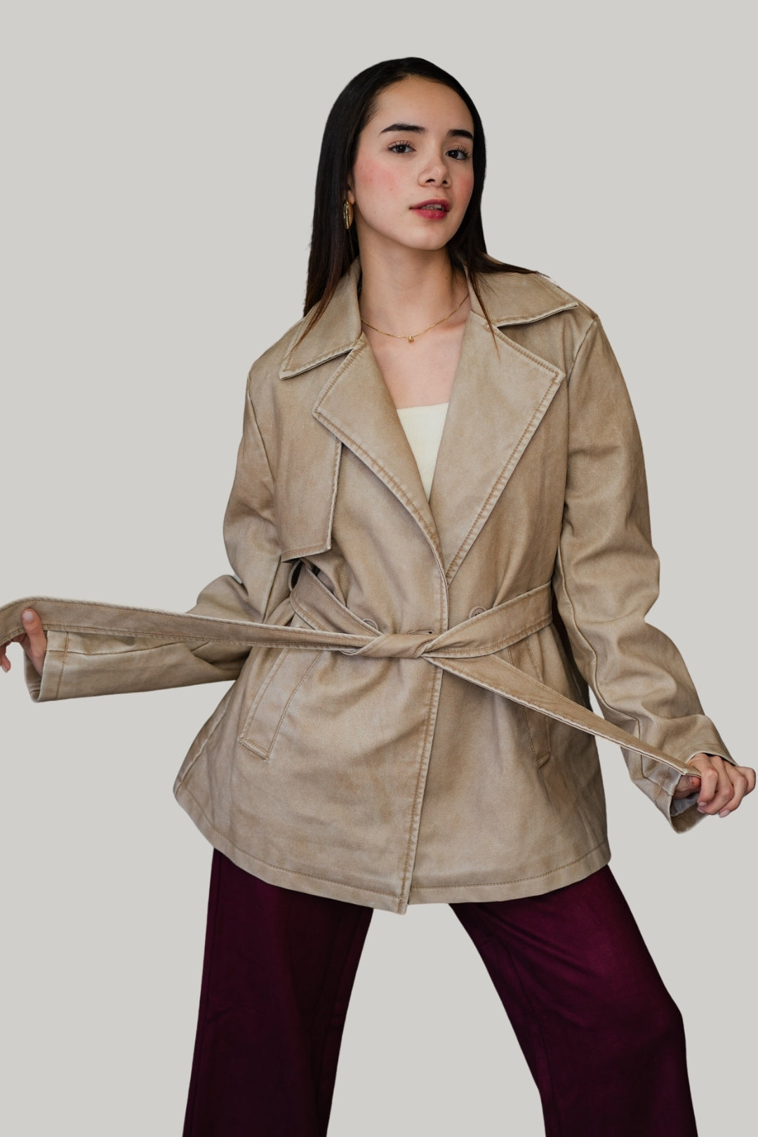 Chamarra Trench Vinipiel