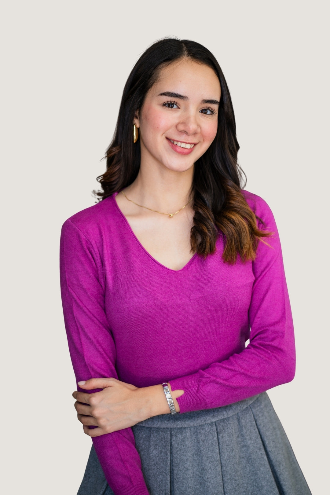 Blusa de Tejido Tipo Suéter | Algodón con Elastano | Suavidad Ligera y Ajuste Confortable