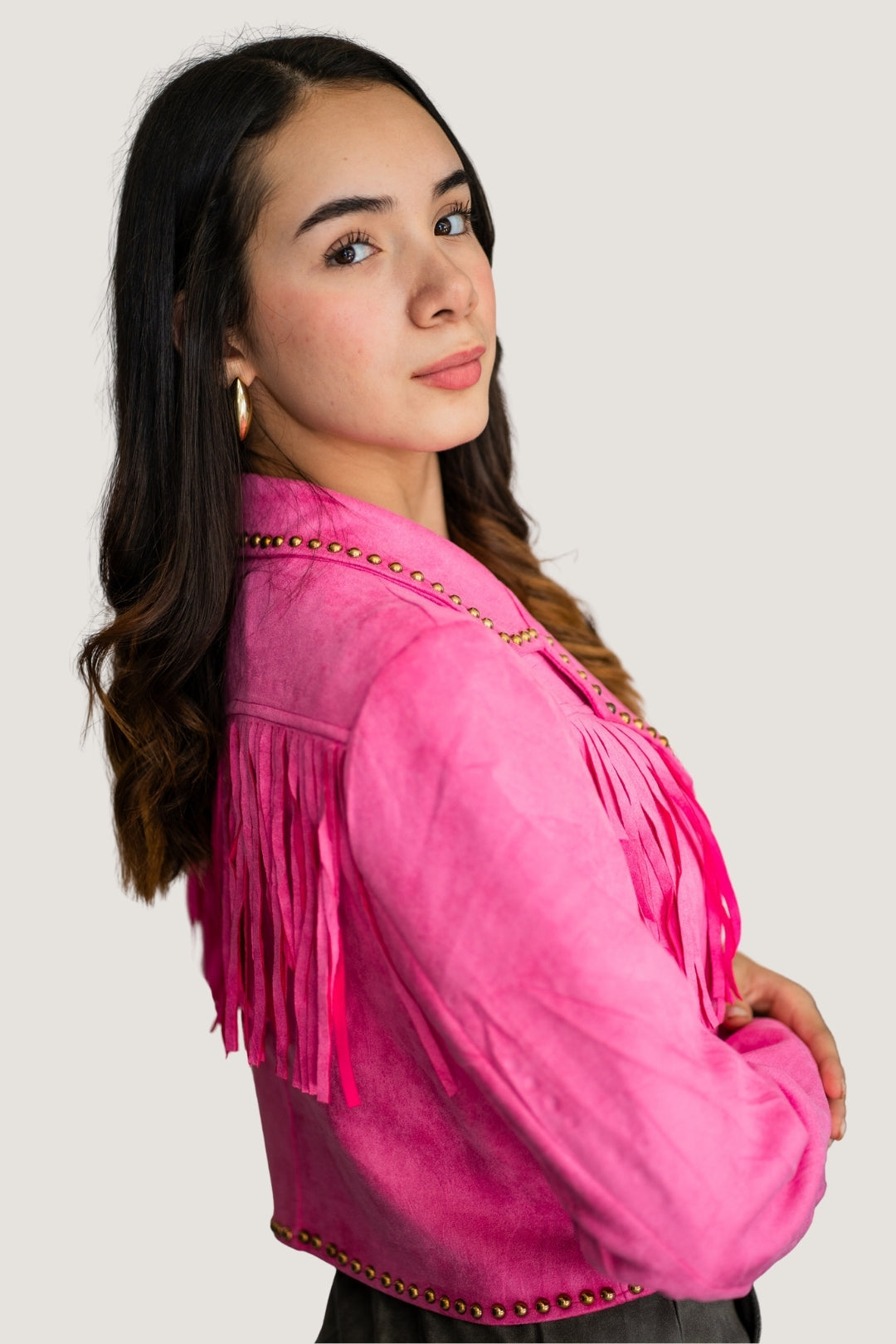 Chamarra Estilo Vaquero con Estoperoles Metálicos