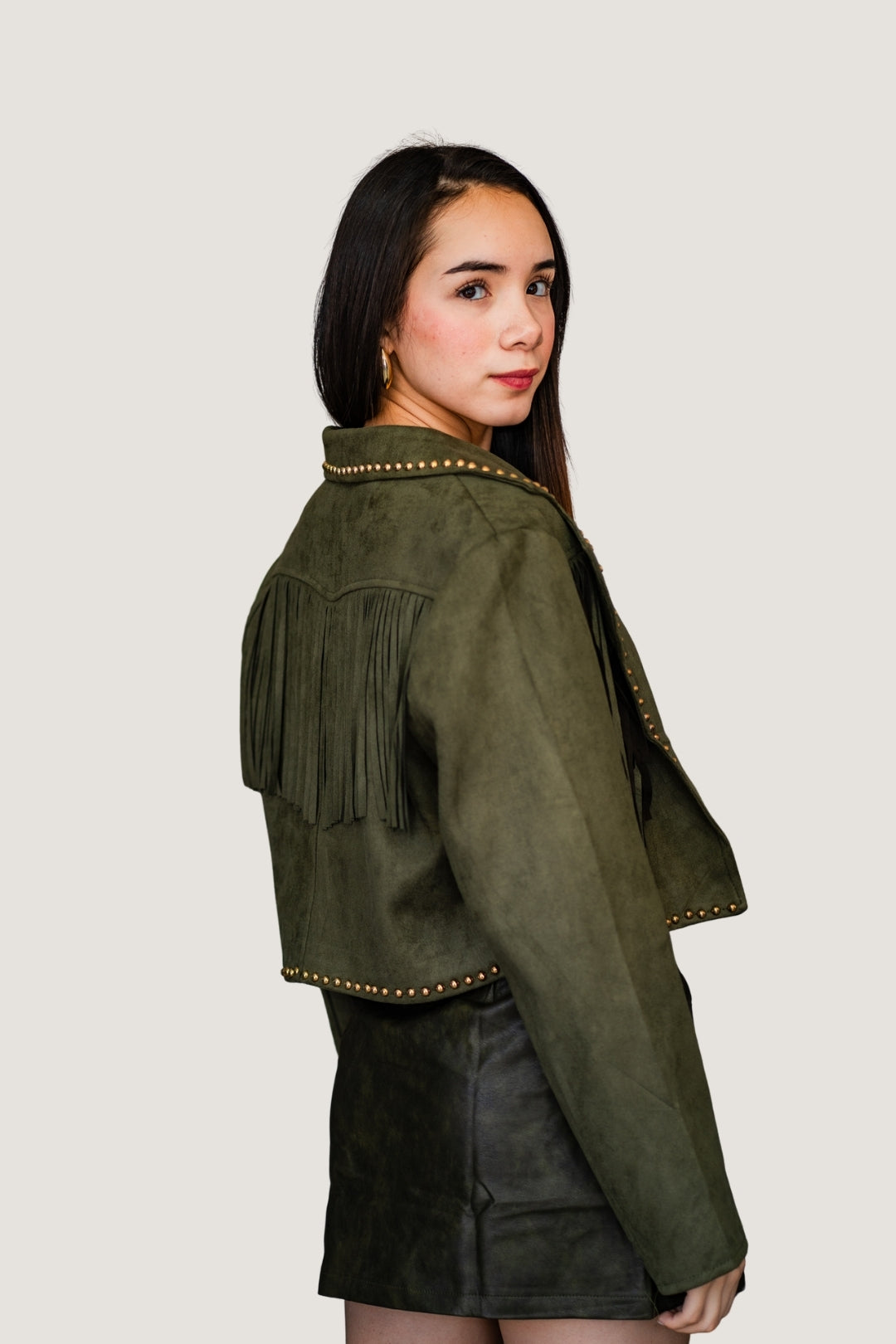 Chamarra Estilo Vaquero con Estoperoles Metálicos