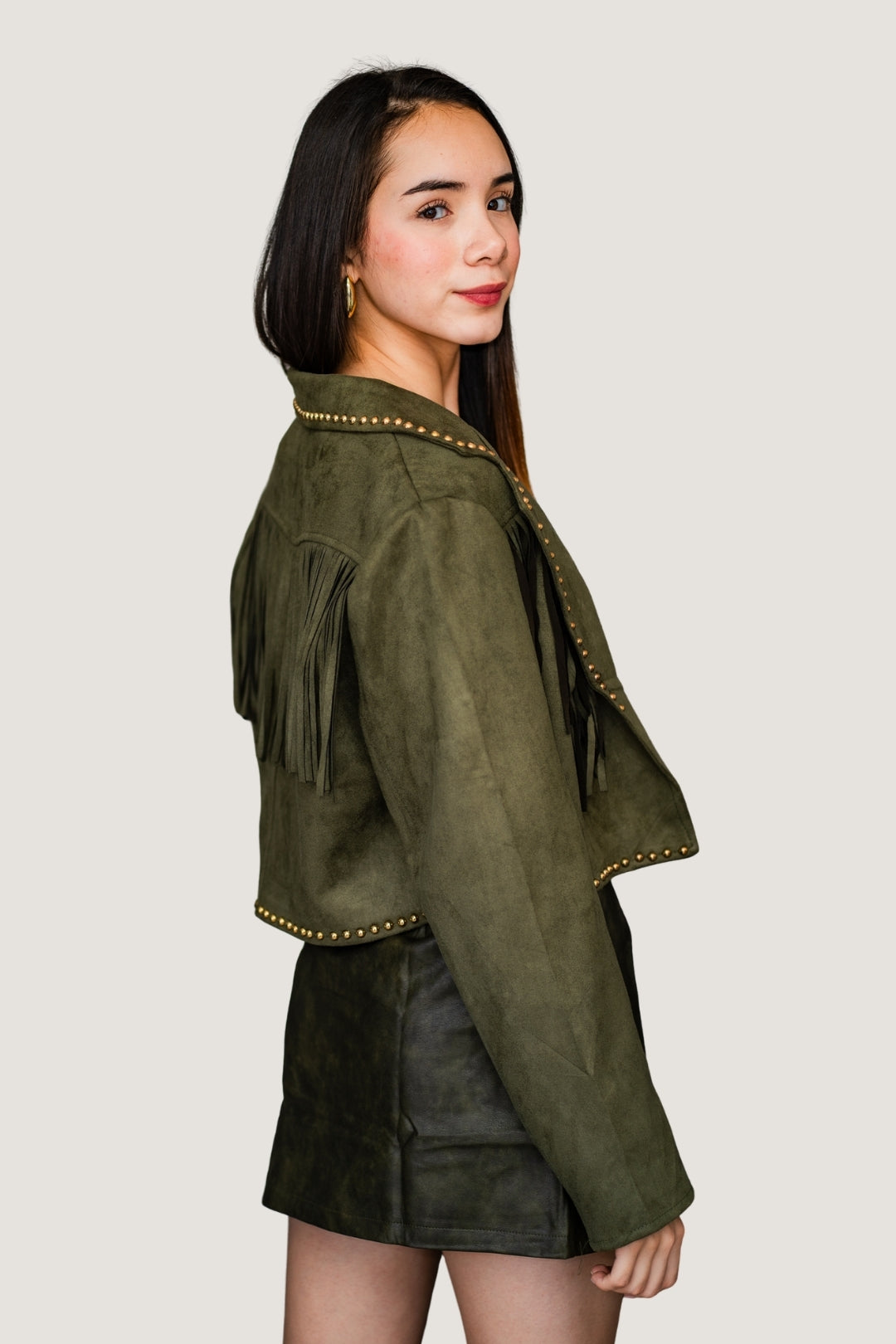 Chamarra Estilo Vaquero con Estoperoles Metálicos