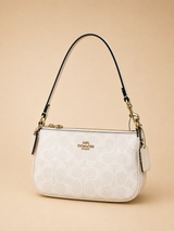 BOLSA COACH DE HOMBRO BLANCA