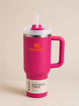 STANLEY QUENCHER H2.0 40 OZ ROSA CON NARANJA