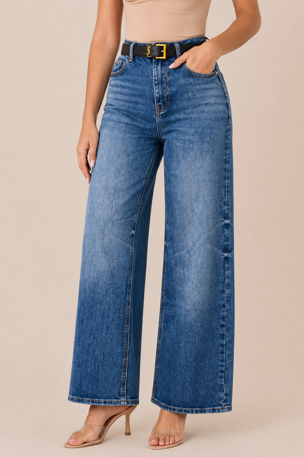 JEANS WIDE LEG AZUL ÍNDIGO