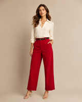 PANTALÓN WIDE LEG ROJO