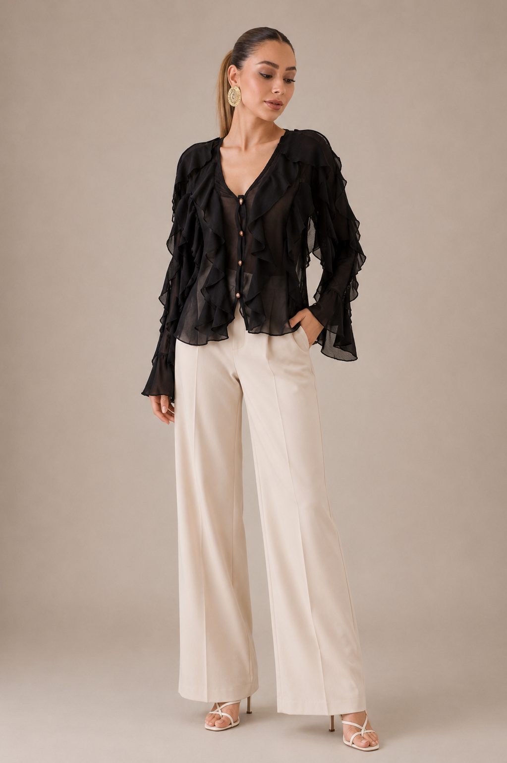 BLUSA NOIR CASCADE