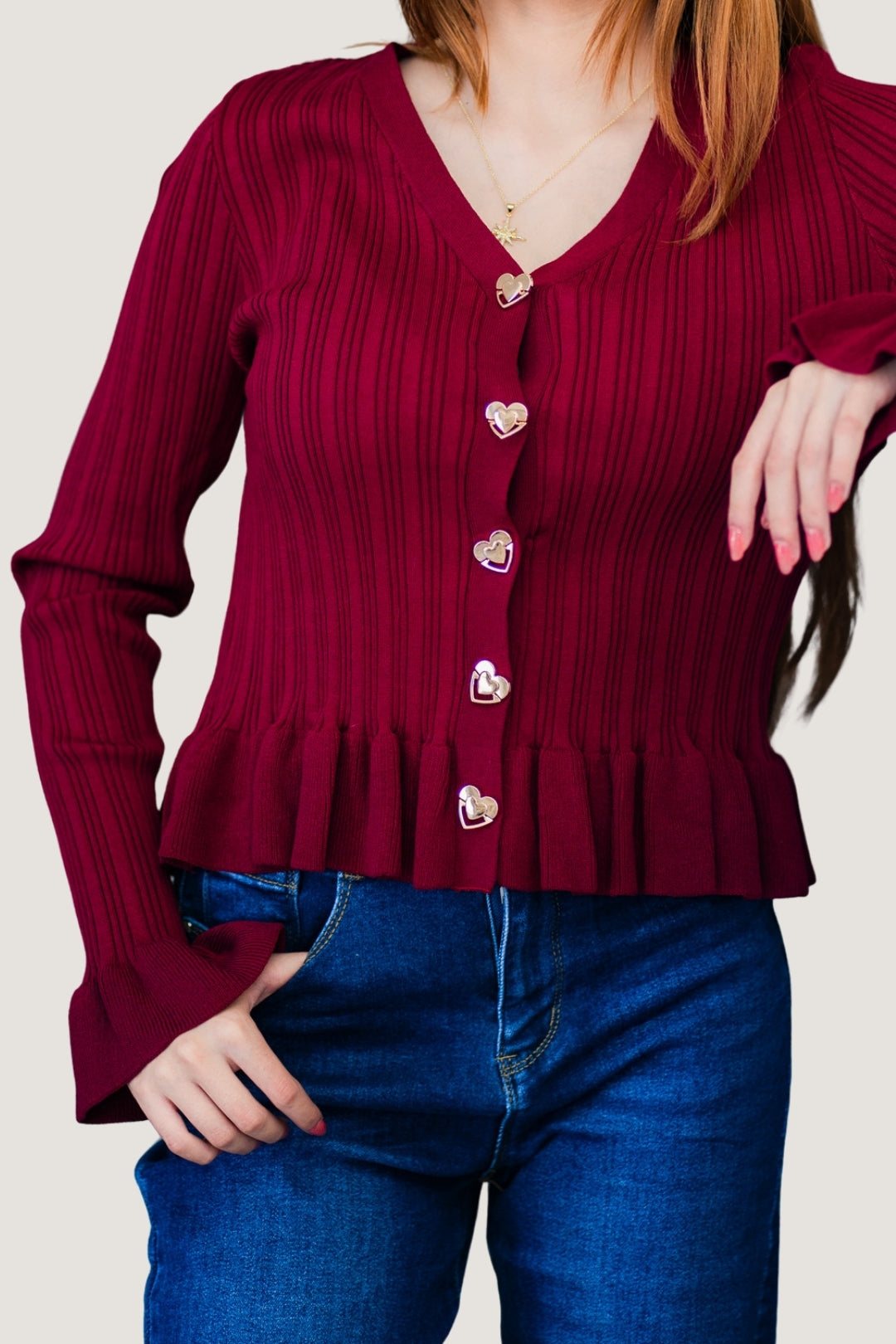 Jeans Boyfriend Fit Liso | Mezclilla Azul Oscura 