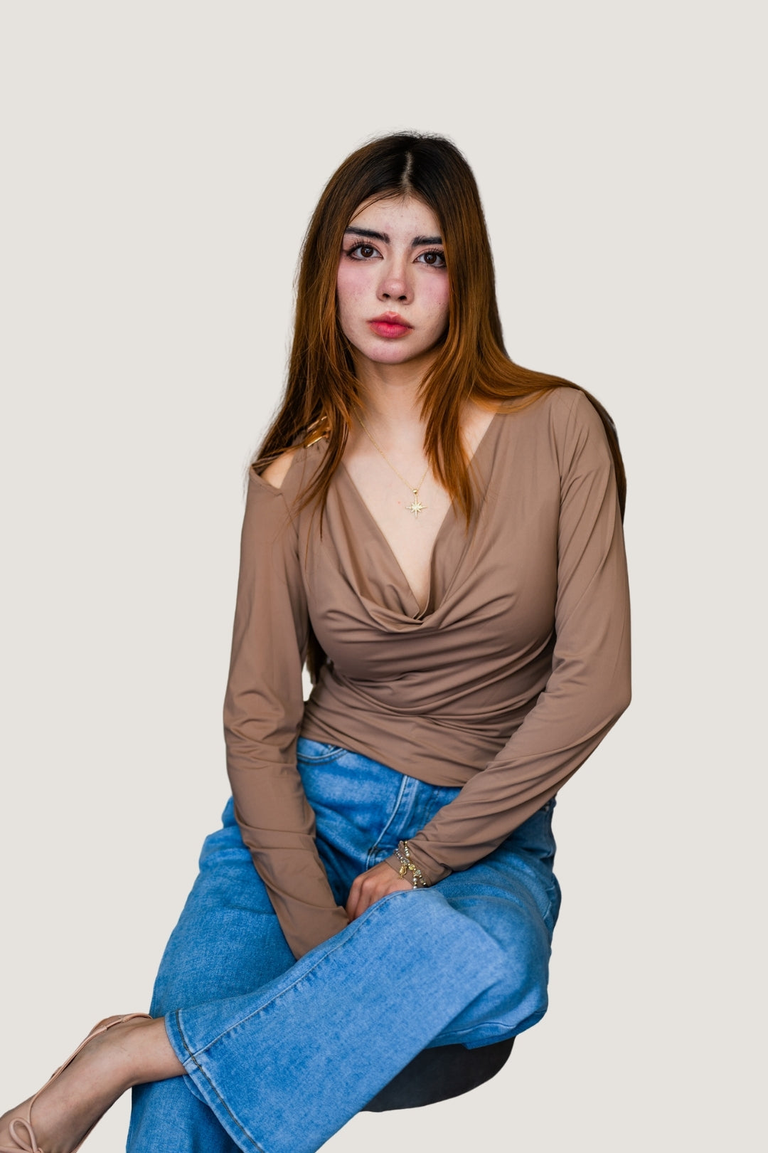 Blusa Soft Drape Mocha