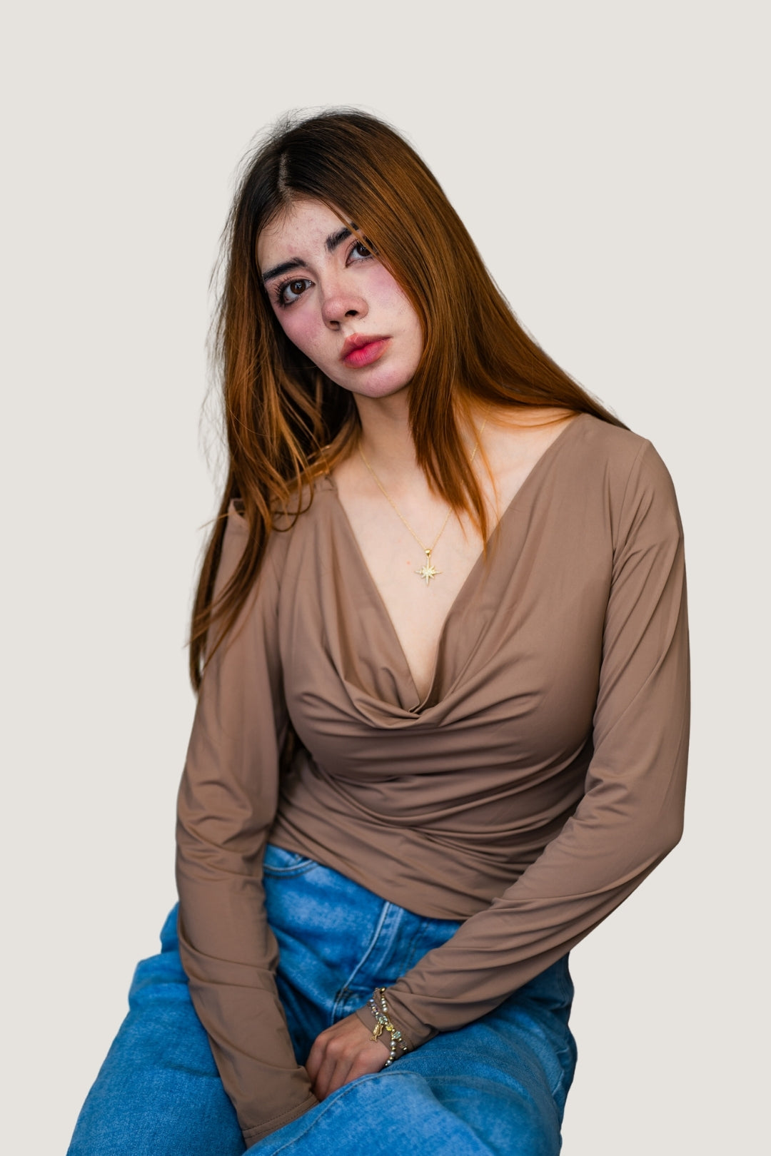 Blusa Soft Drape Mocha