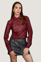 Camisa botones vinipiel Tinta