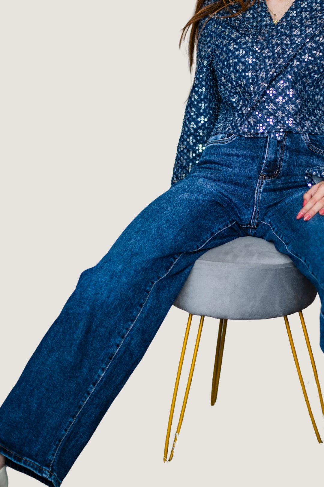 Jeans Balloon Fit Liso | Mezclilla Midnight Blue Clásico