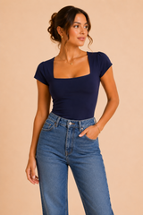 Pantiblusa con mangas azul marino