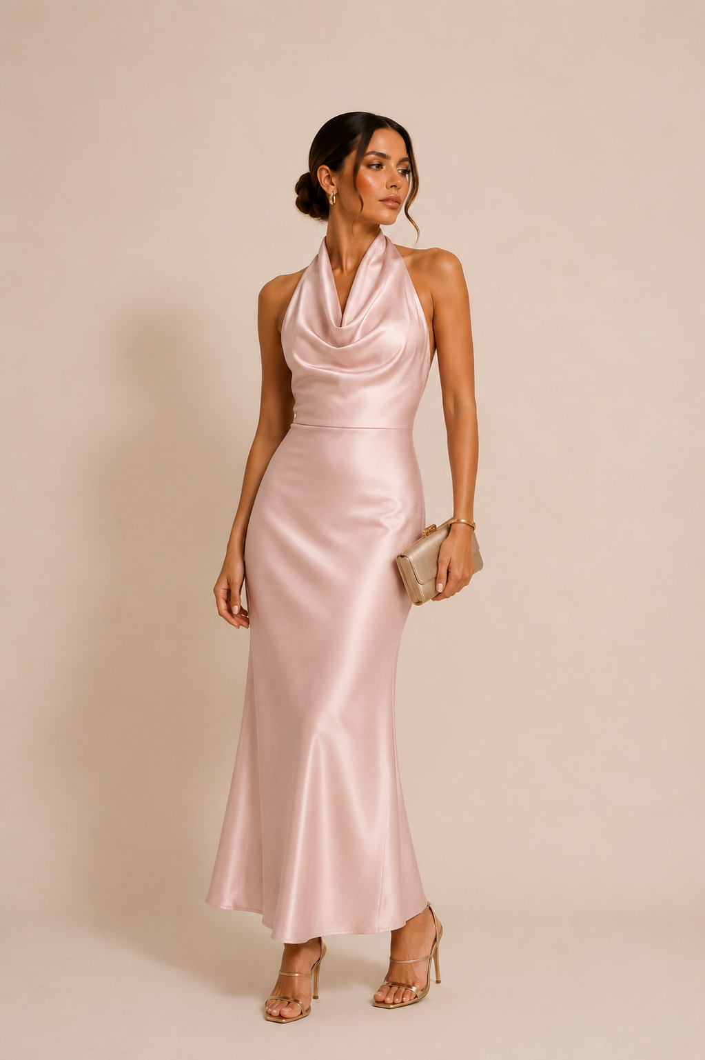 Vestido Rosa Satin