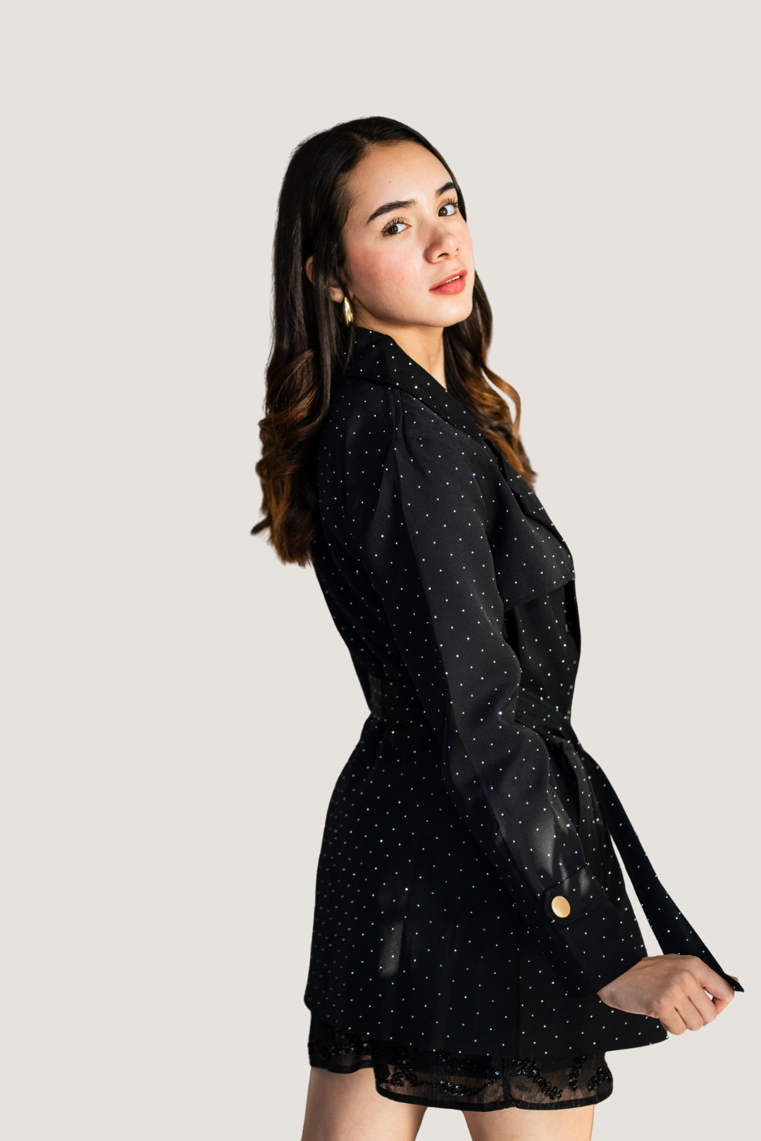 Abrigo con brillos 3/4