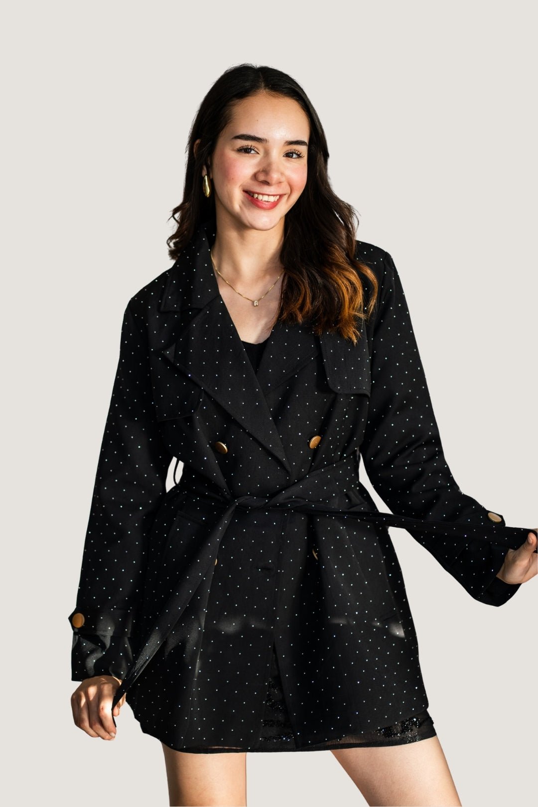 Abrigo con brillos 3/4