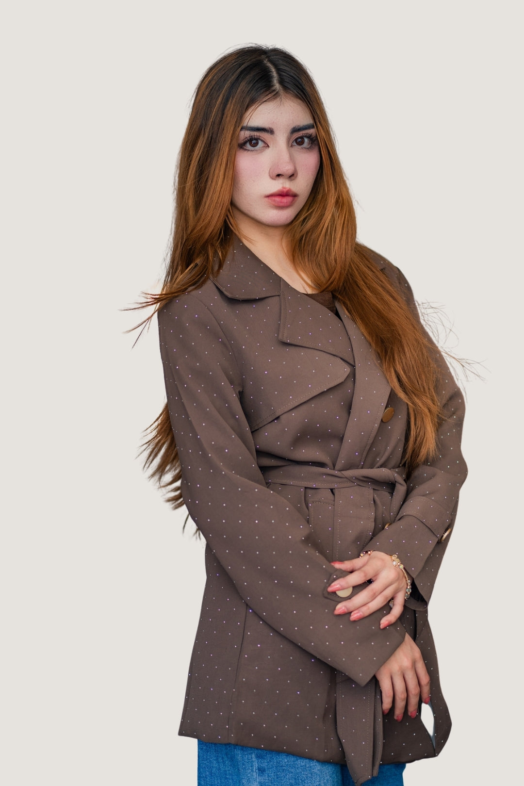 Abrigo con brillos 3/4