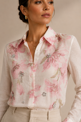 Blusa Lilas Rosas
