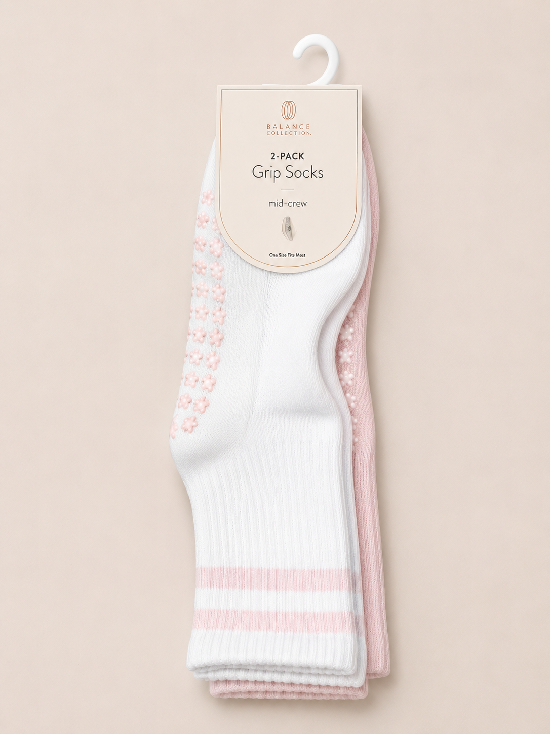 SET 2 PARES DE CALCETINES ANTIDERRAPANTES BALANCE COLLECTION ROSA
