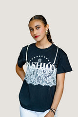 Playera Fashion de Tirantes | Algodón, Encaje y Detalles