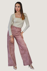 Pantalón de Vinipiel Liso | Estilo Audaz y Vanguardista