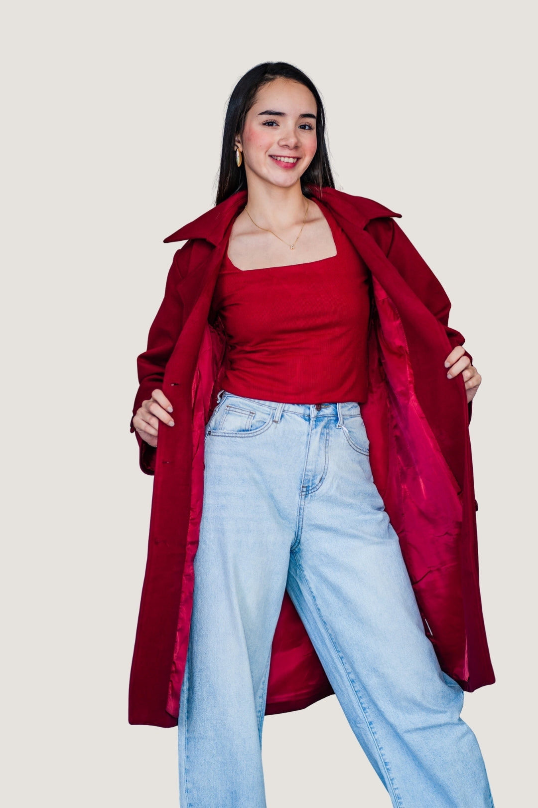 Blusa Básica de Manga Larga | Tela Algodón-Elastano con Ajuste Perfecto