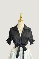 Blusa Manga Corta Estilo Crop