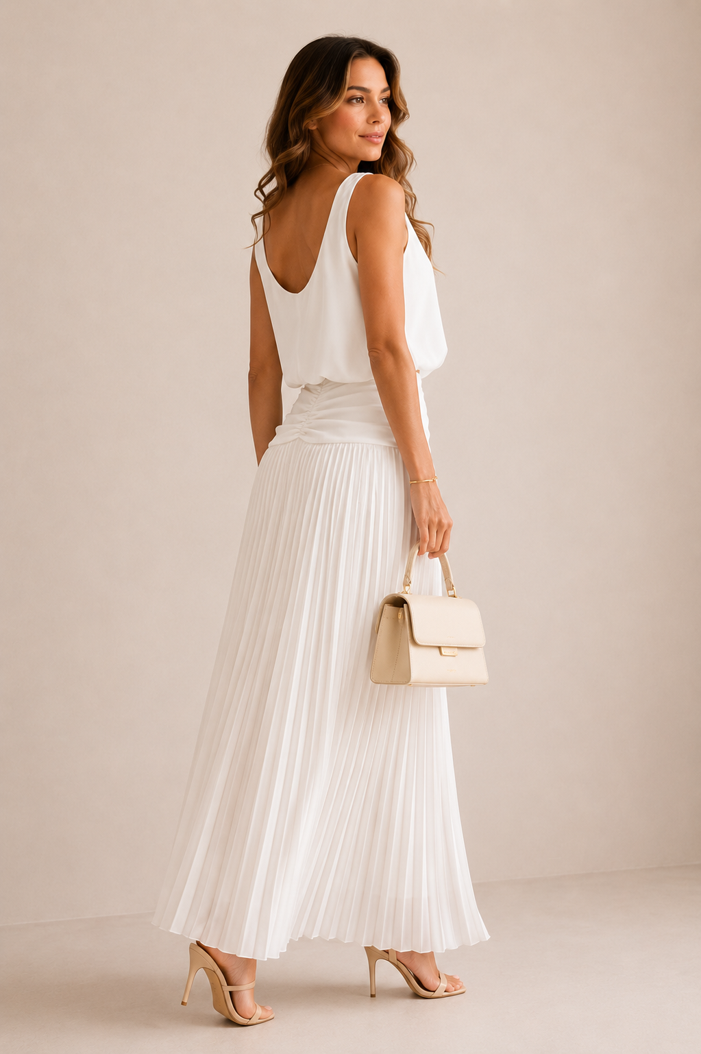 CONJUNTO MAXI PLISADO PERLA