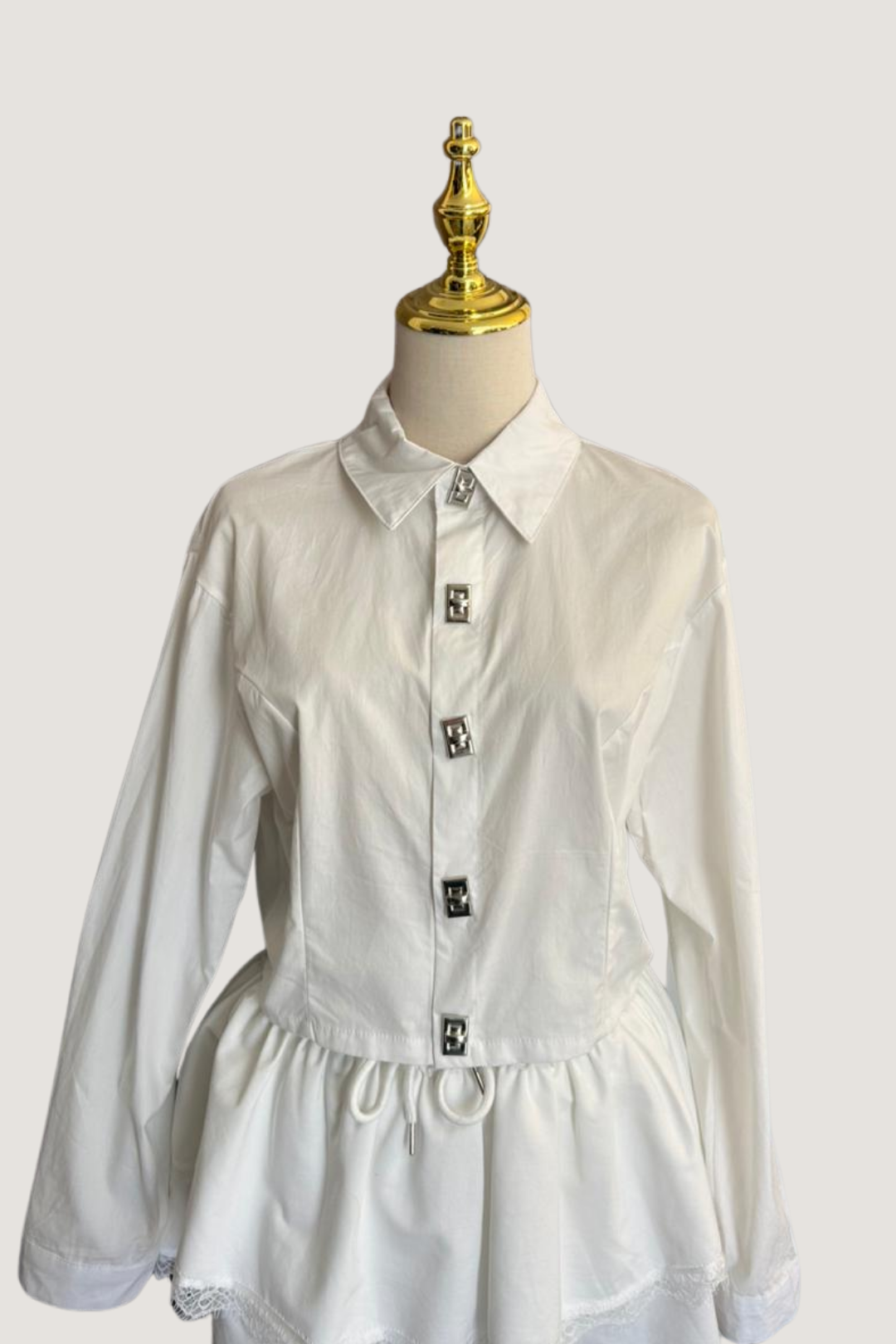 Blusa Manga Larga Botones Metalicos