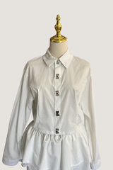 Blusa Manga Larga Botones Metalicos