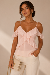 Blusa Volantes Cruzados