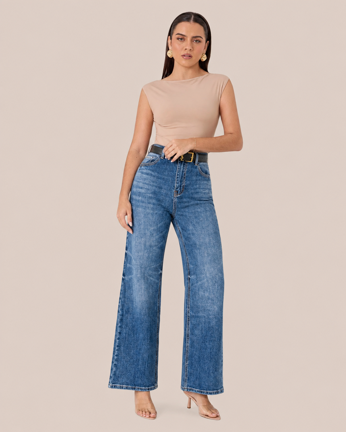 JEANS WIDE LEG AZUL ÍNDIGO