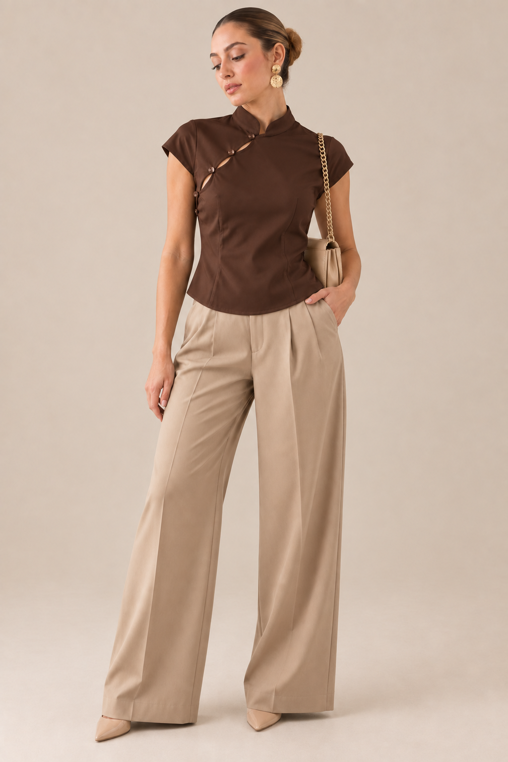 BLUSA ORIENTAL CHOCOLATE