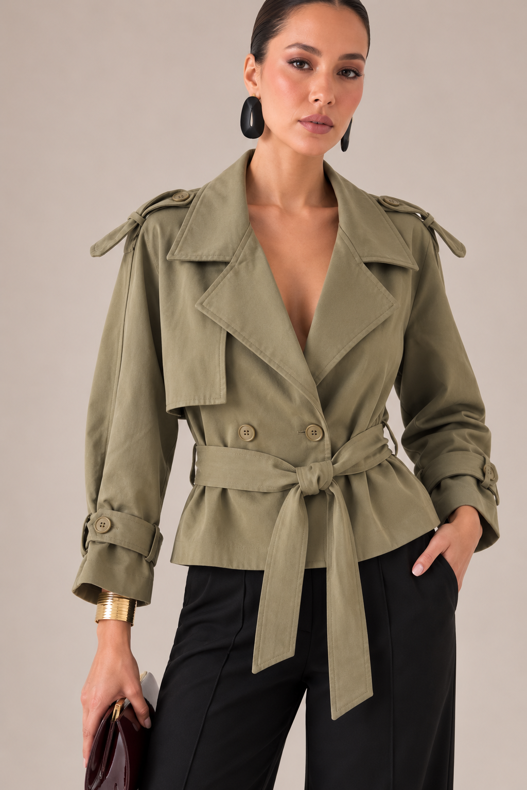 TRENCH JACKET OLIVE PARIS