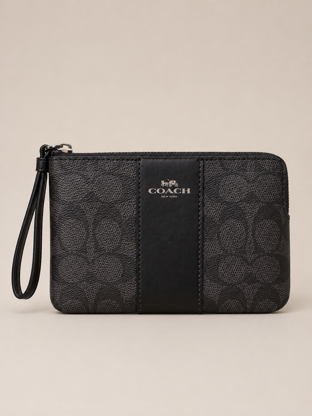 MUÑEQUERA COACH MONOGRAMA NEGRA