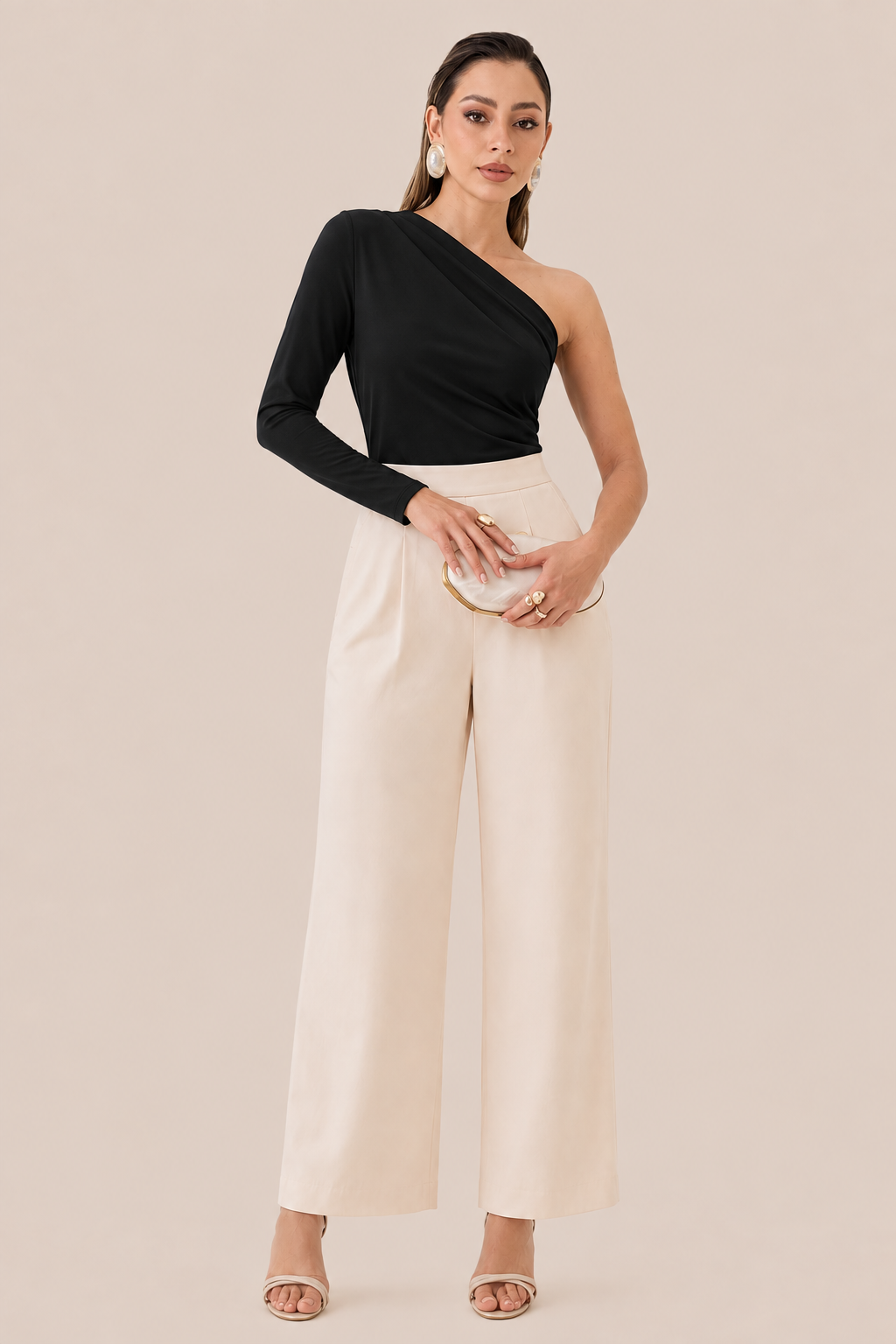 PANTALÓN PALAZZO MARFIL
