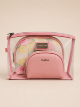 SET DE COSMETIQUERAS BEBE ROSA