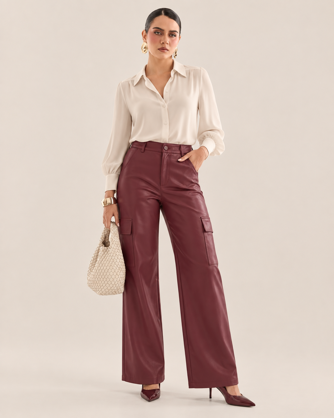 PANTALÓN BORDEAUX LEATHER