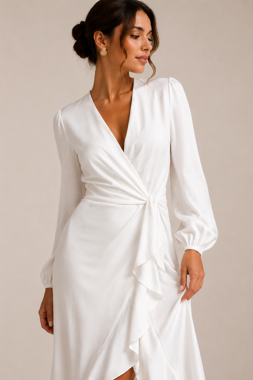 VESTIDO ELEGANCE CRUZADO BLANCO
