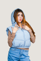 Chaleco Abullonado Color Azul