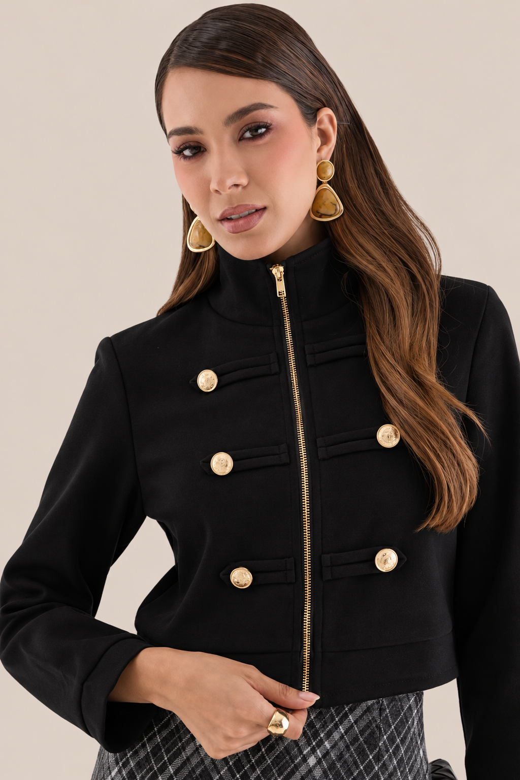 CHAQUETA ÉLÉONORE CON BOTONES DORADOS