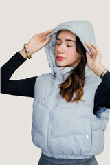 Chaleco Abullonado Color Gris