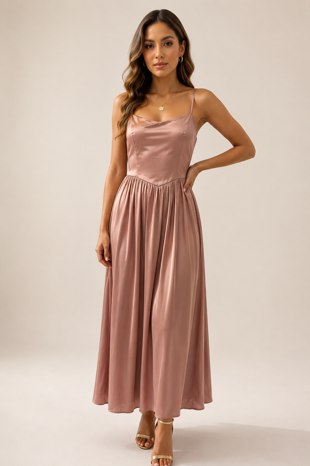 VESTIDO MALVA SATIN