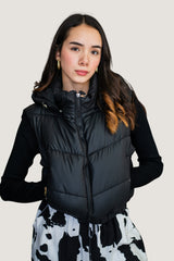 Chaleco Abullonado Color Negro